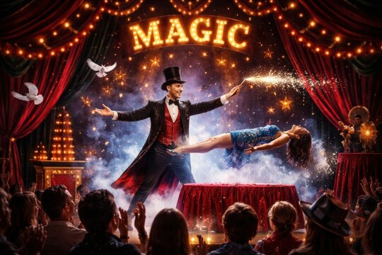 Enchanting magic show performance.