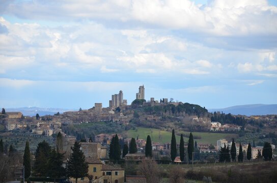 hilly rural landscape, typical of the Italian countryside