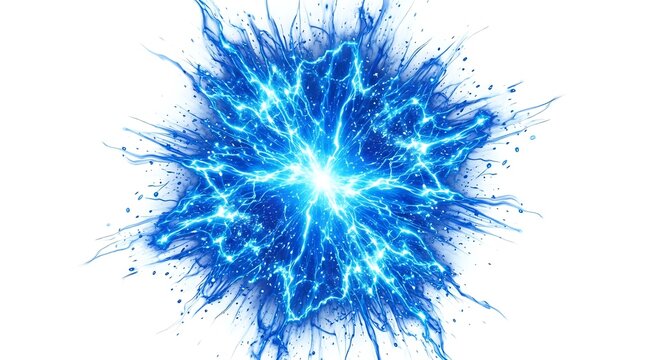Electric Blue Energy Spark Effect.