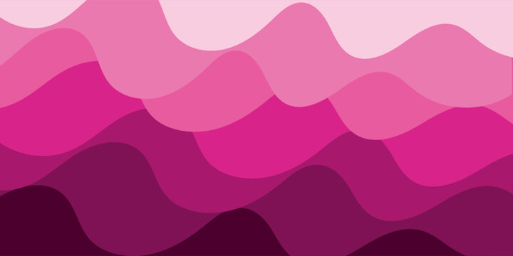 Abstract pink wave background with flowing papercut style layers. modern desain vector ilustration modern desain