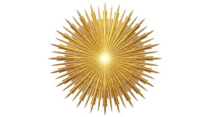 Obraz premium Golden spiky light abstract design element.