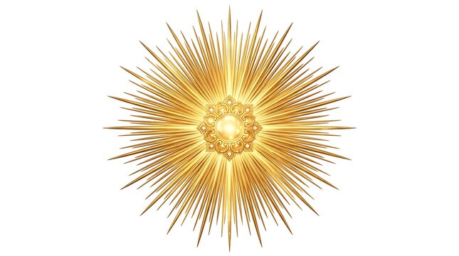 Vibrant Golden Sunburst Light Effect.