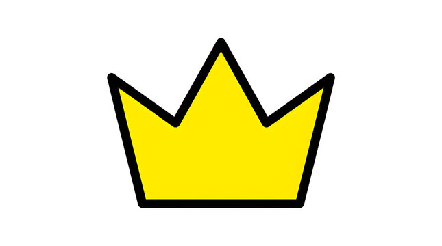 Yellow crown icon vector illustration