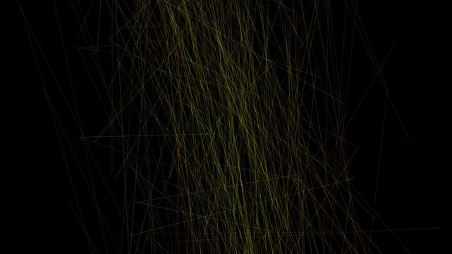 Abstract background featuring golden geometric lines intersecting on a deep black space for modern design