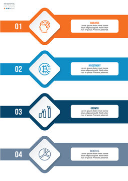 Business work flow infographic template.

