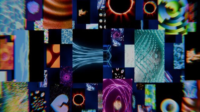 Abstract 3D Motion Graphics Gallery of Animated Backgrounds and Effects. 4K