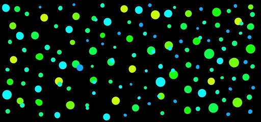 Abstract colorful polka dot background on black with minimal modern design  © Brown