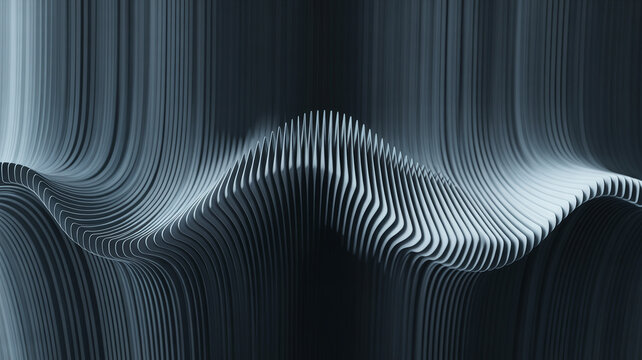 Monochrome wave line pattern abstract background