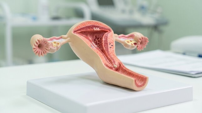 Gynecology: Anatomical uterus model supports reproductive health education in a modern clinic