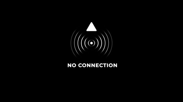 no internet connection alert with modern ui signal wave animation.