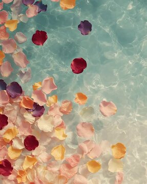 red rose petals
