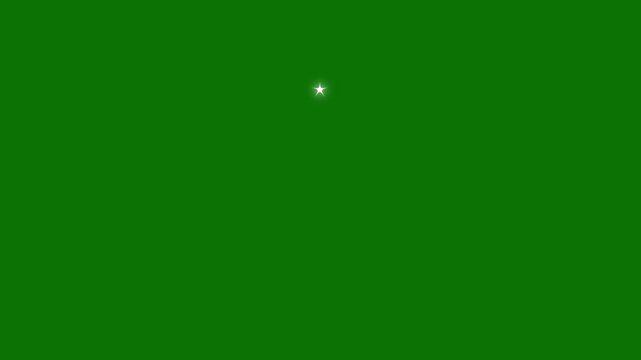 White doodle sparkling stars animation, twinkle glitter light effects, blinking cartoon shine, flat vector glowing trails, transparent green screen overlay in 4k