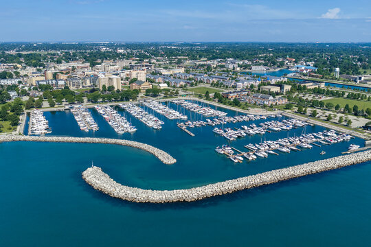 Kenosha Wisconsin Marina Aerial