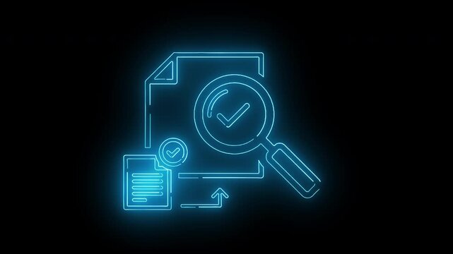 Global Business Communication Network with Cloud Collaboration Neon Icon
