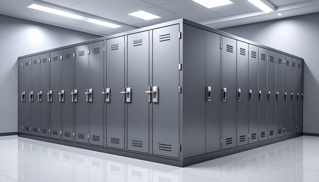Industrial server rack with network switches and cables.