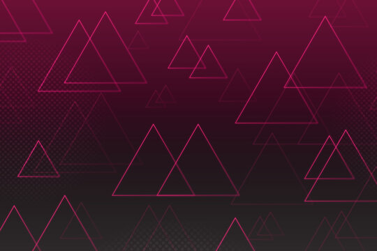 Red Geometric Neon Triangle Gradient Background.