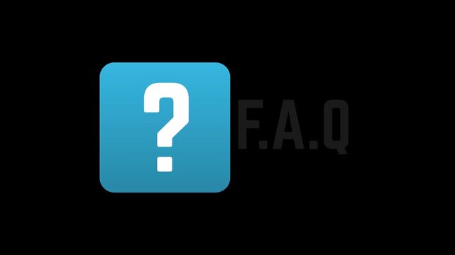 Warning: A question mark appears. Question marks for Frequently Asked Questions appear as questions.