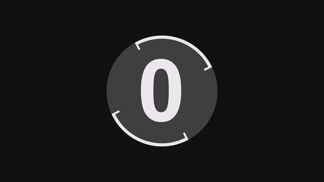 Minimalist number zero icon in a circular frame with a clean graphic design style for web interface