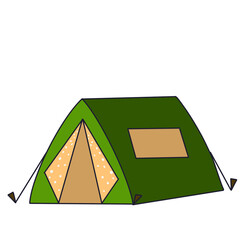 Green camping tent for outdoor adventure  © กนกพร ประชุมวรรณ