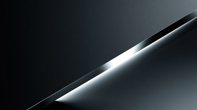 Abstract metallic surface with bright light edge