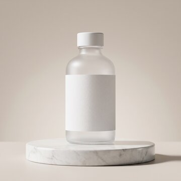 Minimal nutritional supplement container product mockup