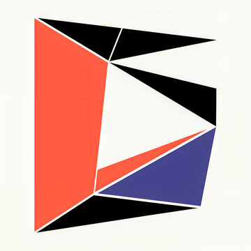 Abstract Geometric Triangle Composition Colorful Vector