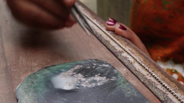 Traditional handcrafted jewelry making