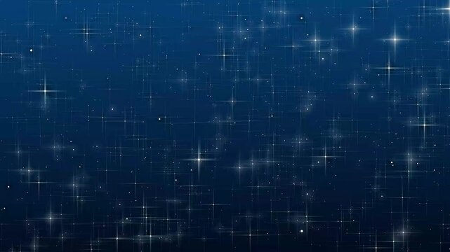 2D flat sparkle star doodles effect overlay, starry space science christmas, looping twinkling stars, shining in the night sky, Luxury glitter sparkle particles, loop animation. 4k video