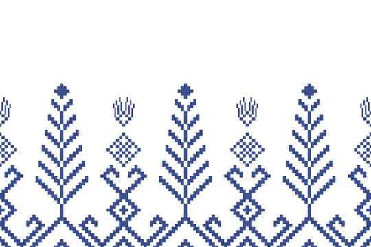 Cross Stitch Pattern concept folk embroidery seamless texture, rustic ornament motif. Design for: fabric, fashion, decor, blanket. Pattern charm woven art. I drew this by myself, it&rsquo;s not AI generated