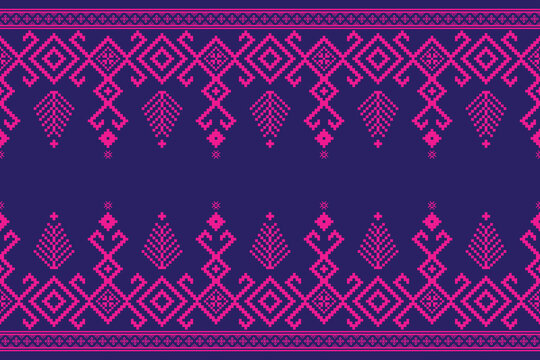 Cross Stitch Pattern concept folk embroidery seamless texture, rustic ornament motif. Design for: fabric, fashion, decor, blanket. Pattern charm woven art. I drew this by myself, it&rsquo;s not AI generated