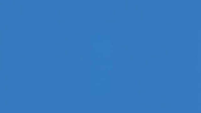 Animated smartphone with headphones growing larger against blue background and black bars