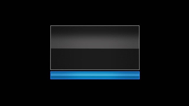 vector blank banner box 3D reveal effect motion graphic with alpha channel