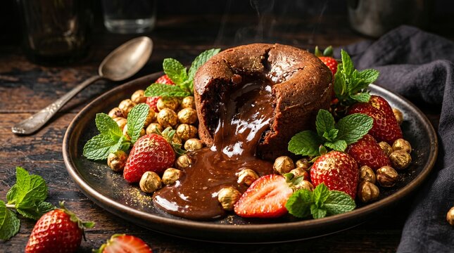 Decadent Chocolate Lava Volcano Burst