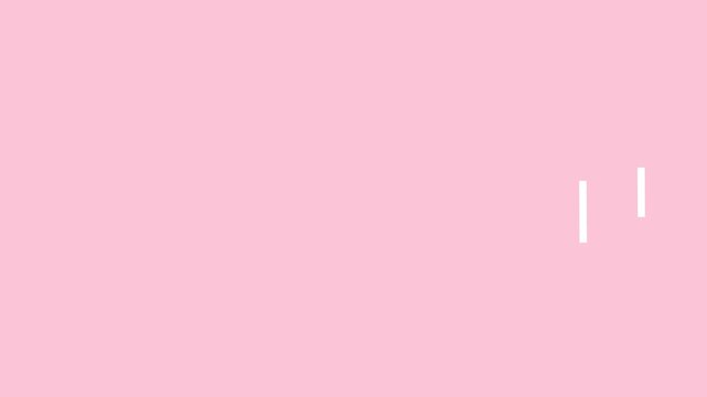 Millennial Pink. Love. A minimalist animation featuring a dashed line accompanied by a heart icon that moves upward, transforming into an arrow, while a warm-toned heart appears from the bottom right.
