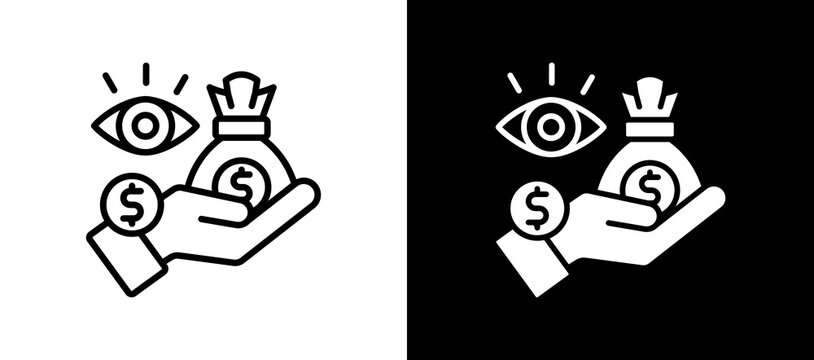 Asset Visibility whiteblack icon
