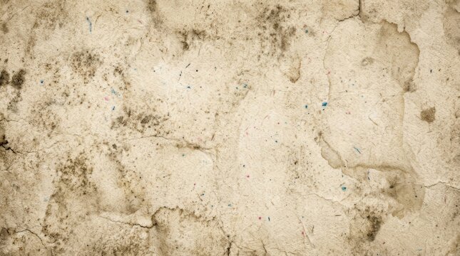 Dirt stains on old moldy paper with a vintage cardboard texture background.