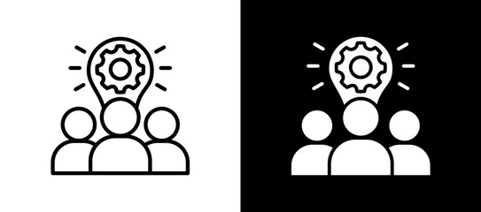 Innovation Culture whiteblack icon © duniamaya