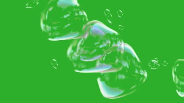 soap bubble green screen footage, perfect for templates, editing, creator content, etc