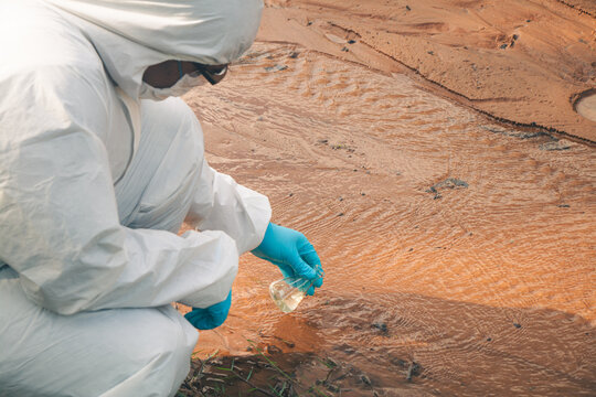Water quality monitoring through laboratory testing and scientific analysis.