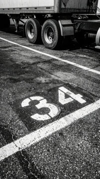 Industrial Parking Spot Number Thirty Four For Freights