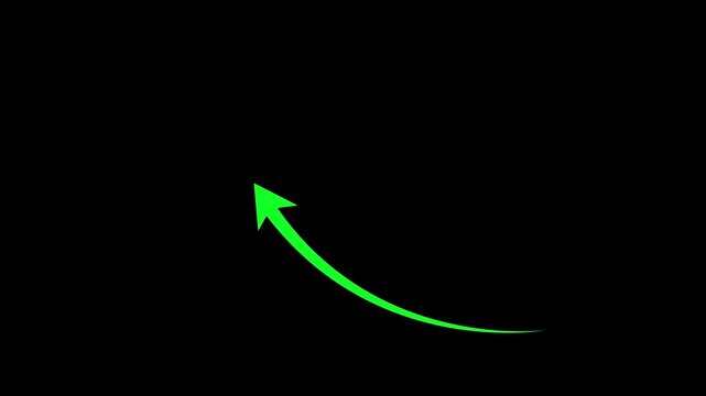 Business growth arrow and graph chart animation. Success concept-business line arrow isolated