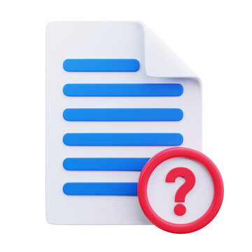 Help Document File 3D Question Icon