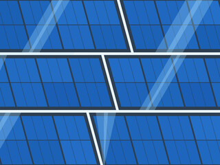 Fototapeta premium Solar Farm Panels Clean Energy Background