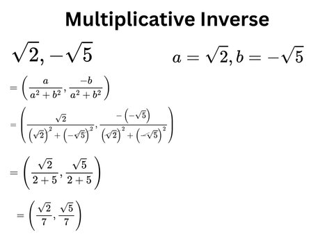 Multiplicative Inverse of Complex Number Vector with Square Roots Step by Step Mathematical Solution Educational Illustration Inverse - 1