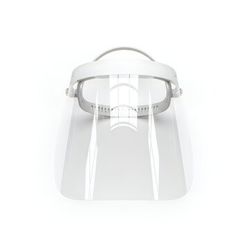 Faceshield provides a protective barrier for personal safety against airborne particles and droplets.
