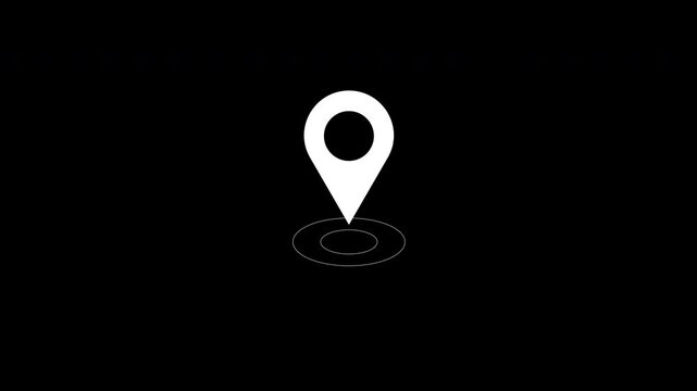Two location point. Suitable for website or app interface design. Minimalistic white map marker icon for location services with a clean and modern style.
