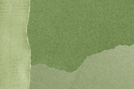 Textured green torn paper background