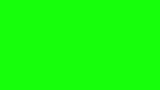 Animated live streaming broadcast red badges and buttons on green screen chroma key background