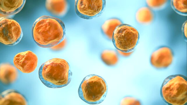 Cyclosporiasis Foodborne Illness Outbreak Concept Medical and scientific visualization of a cyclosporiasis outbreak caused by Cyclospora cayetanensis, contaminated food