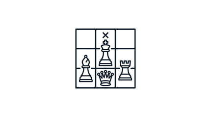 Professional Black and White Chess Board Showing Checkmate Position with Pawns Rooks King Queen and Bishop © arina
